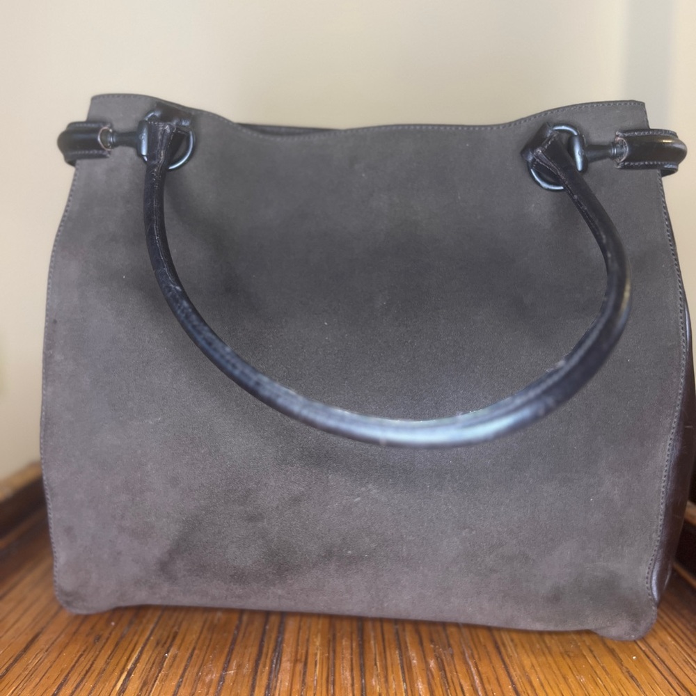 Authentic Gucci Horsebit Suede Shoulder Brown/Coffee Bag (10134C071E)